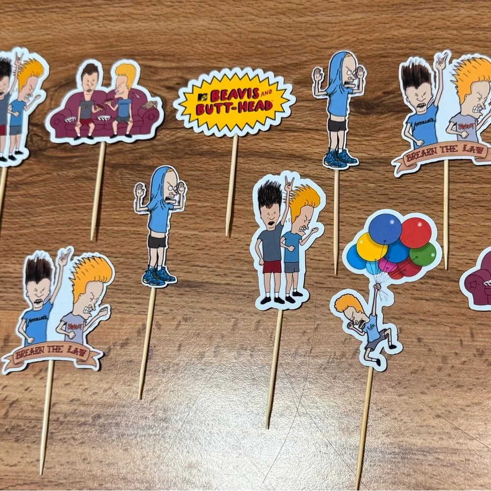 Beavis and Butt-Head Party Cupcake Toppers